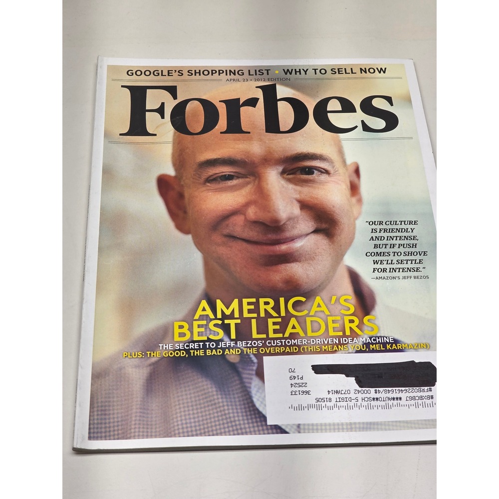 Forbes Magazine April 23 2012 Jeff Bezos Amazon Americas Best Leaders Issue